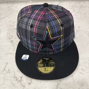 Dallas Cowboys Fitted 7 1/4 CRUCIAL CATCH 2024 Cap New Era 59Fifty NFL Plaid Hat